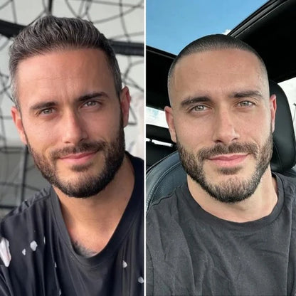Hollywood Base Hair System for Men  Full Lace in Center with 1'' Thin Skin Around and 1/2'' Lace in the Front