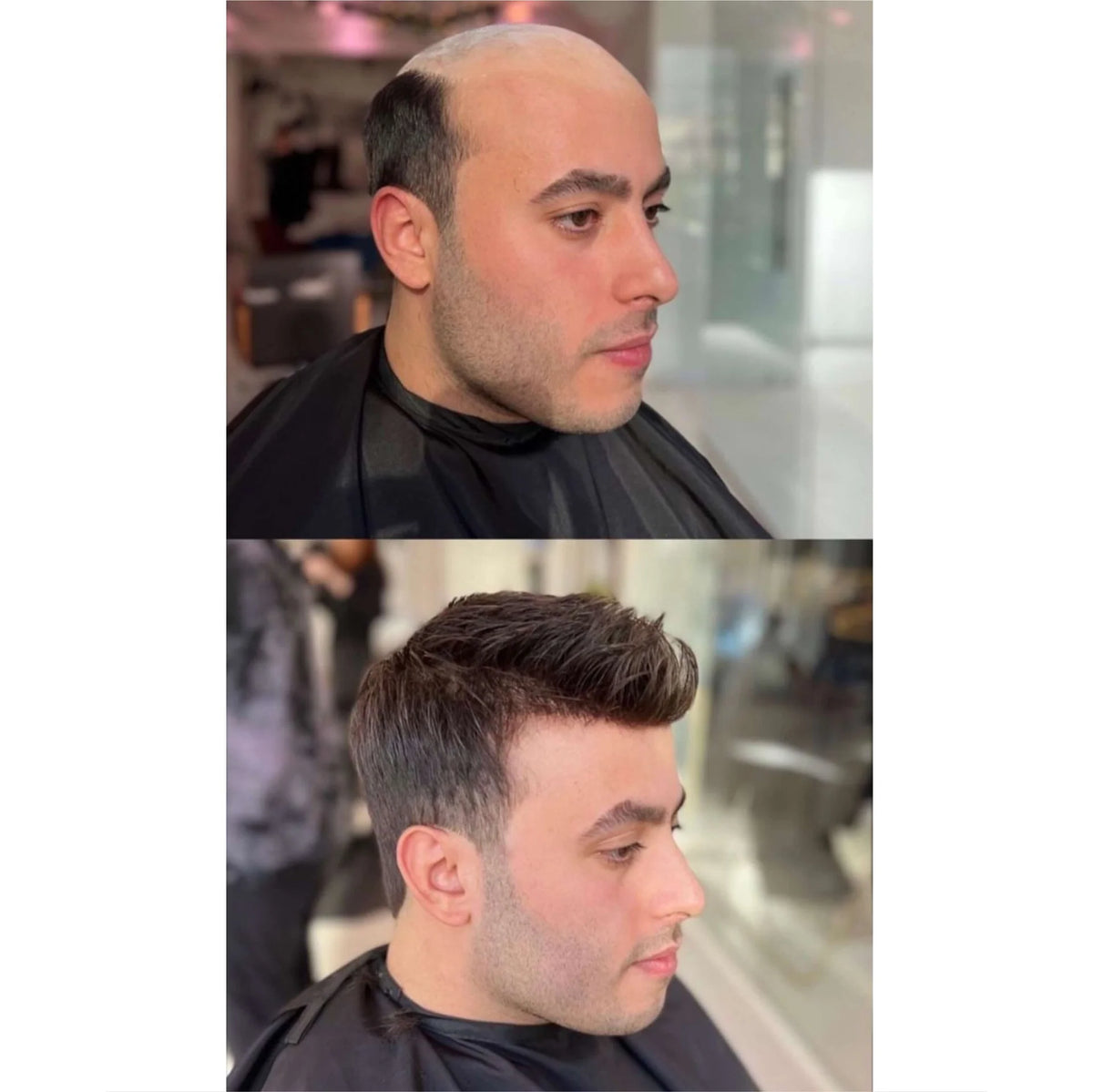 Single-knotted Mirage  Toupee for Men  0.06-0.08mm Full Super Thin Skin Base  Thicker Hair and More Durable