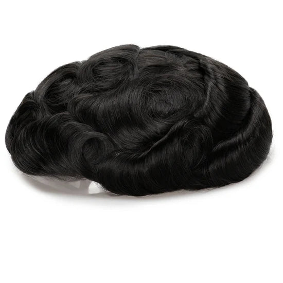 Full French Lace Men's Lace Toupee Full French Lace Base Suitable for Humid Climate