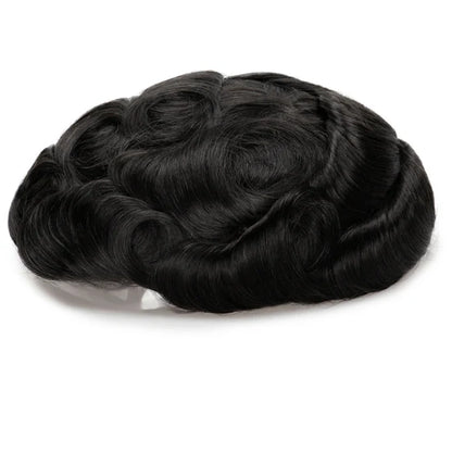 Full French Lace Men's Lace Toupee Full French Lace Base Suitable for Humid Climate