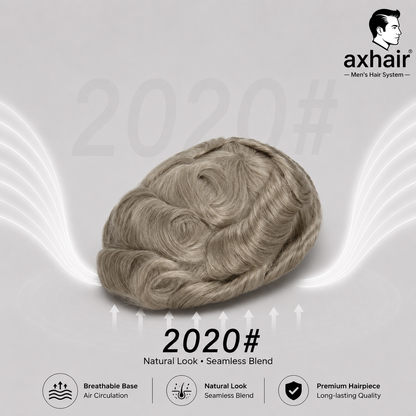 Full French Lace Men's Lace Toupee Full French Lace Base Suitable for Humid Climate