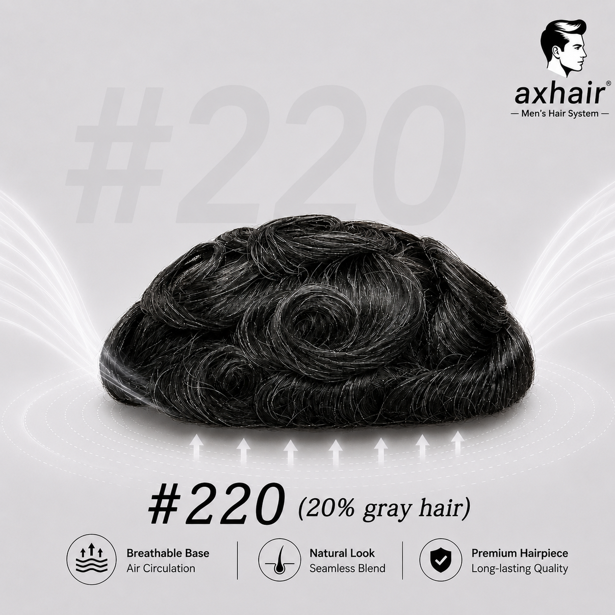 Full French Lace Men's Lace Toupee Full French Lace Base Suitable for Humid Climate