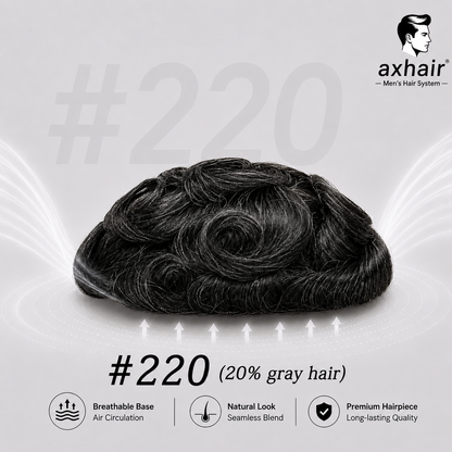 Full French Lace Men's Lace Toupee Full French Lace Base Suitable for Humid Climate