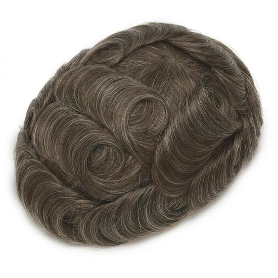 Full French Lace Men's Lace Toupee Full French Lace Base Suitable for Humid Climate