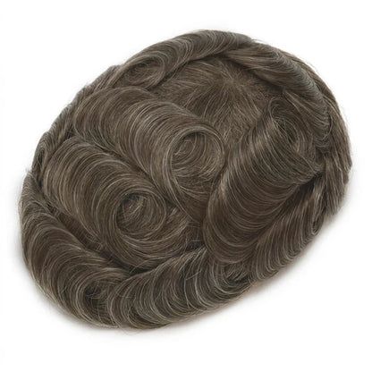 Full French Lace Men's Lace Toupee Full French Lace Base Suitable for Humid Climate