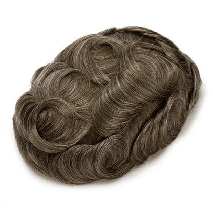 Full French Lace Men's Lace Toupee Full French Lace Base Suitable for Humid Climate