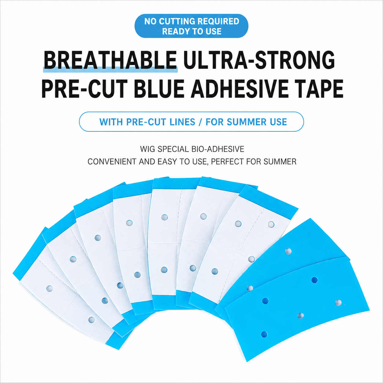Waterproof & Sweatproof Wig Tape – Hypoallergenic, Invisible, No-Melt & Residue-Free Adhesive