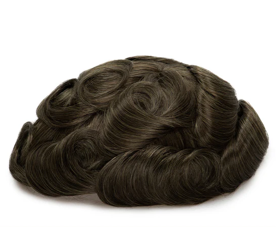 Full French Lace Men's Lace Toupee Full French Lace Base Suitable for Humid Climate