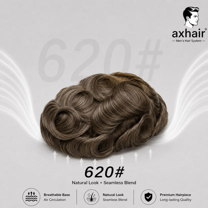 Full Swiss Lace: Hair System for Bald Men  Full Swiss Lace Base | Best for Active Lifestyle