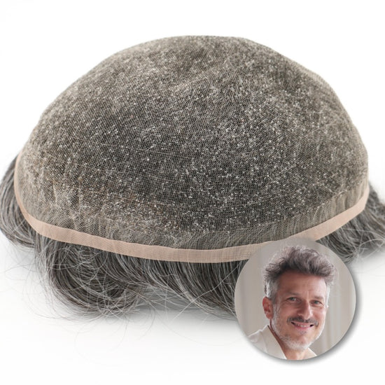 Light brown lace base topper cap with breathable mesh texture