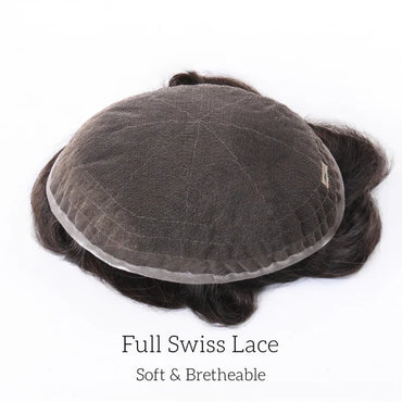 Full Swiss Lace: Hair System for Bald Men  Full Swiss Lace Base | Best for Active Lifestyle