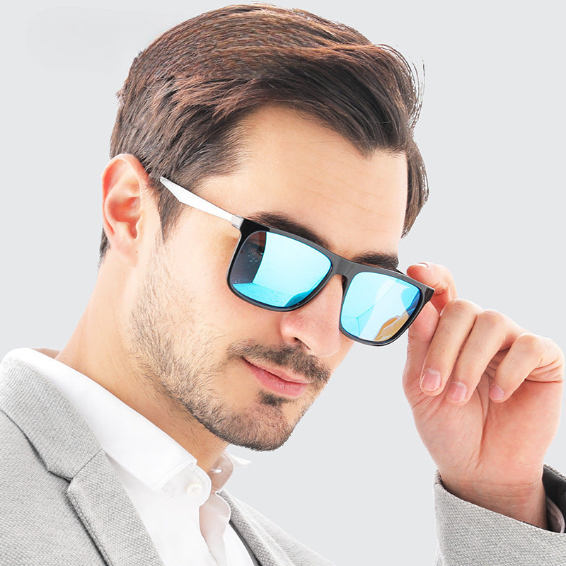Men's TR90 Polarized Sunglasses – Lightweight Square Frame UV Protection Sunglasses for Driving, Fishing & Outdoor Sports