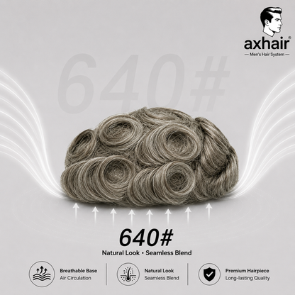 Full French Lace Men's Lace Toupee Full French Lace Base Suitable for Humid Climate