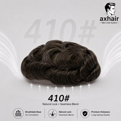 Full French Lace Men's Lace Toupee Full French Lace Base Suitable for Humid Climate