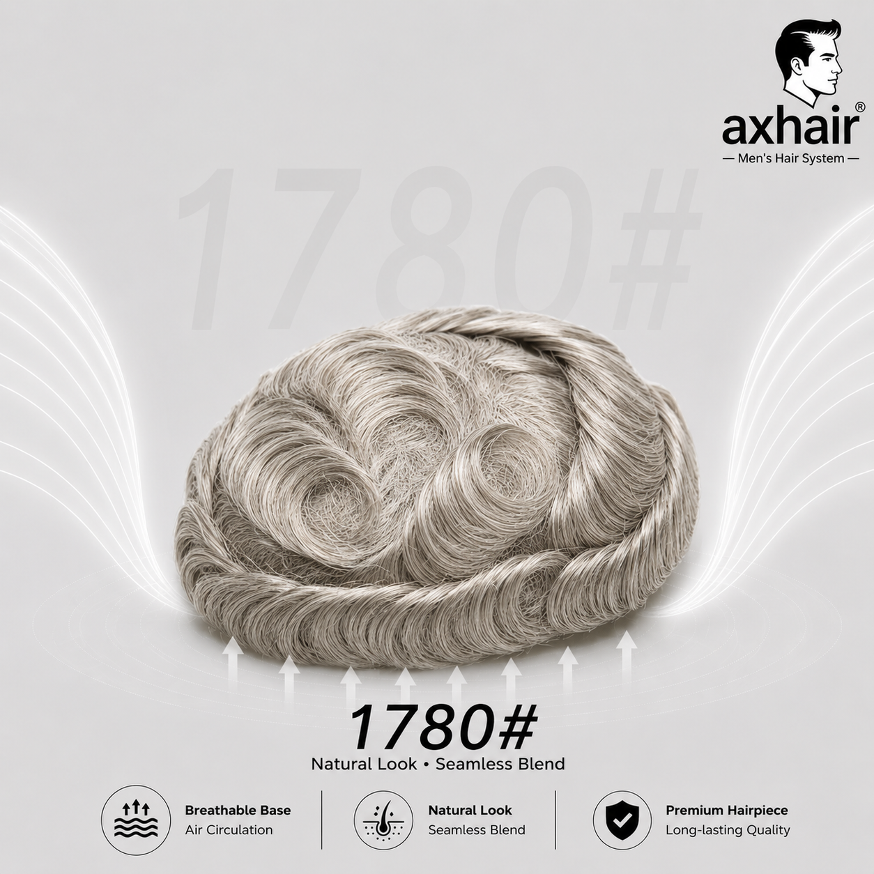 Full French Lace Men's Lace Toupee Full French Lace Base Suitable for Humid Climate