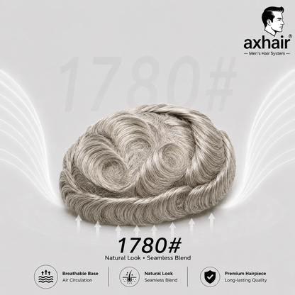 Full French Lace Men's Lace Toupee Full French Lace Base Suitable for Humid Climate