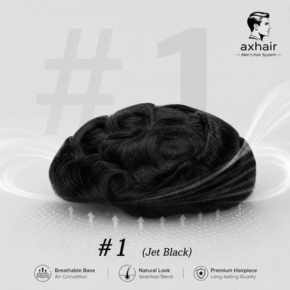 Full Swiss Lace: Hair System for Bald Men  Full Swiss Lace Base | Best for Active Lifestyle