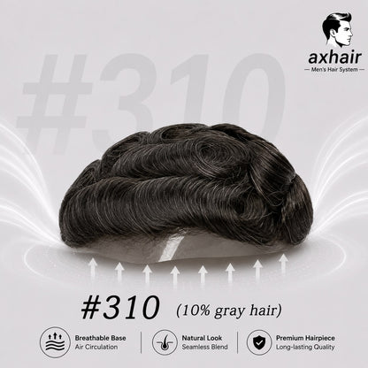 Ultra Thin0.02-0.03mm V Loop  Mens Hair System Ultra Thin Skin Full V-loop, Natural, Transparent, Soft
