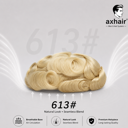 laceUltra Thin 0.02-0.03mm V Loop  Mens Hair System Ultra Thin Skin Full V-loop, Natural, Transparent, Soft