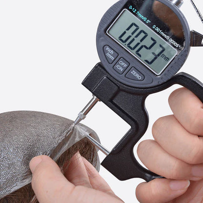 Ultra Thin0.02-0.03mm V Loop  Mens Hair System Ultra Thin Skin Full V-loop, Natural, Transparent, Soft