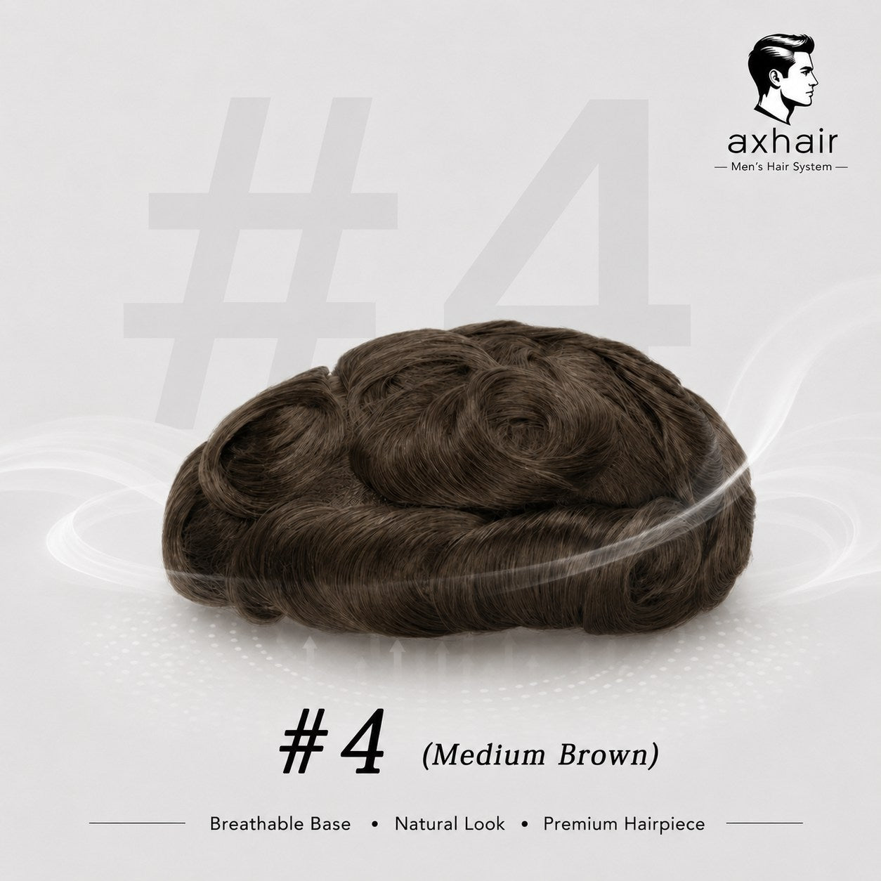 Australia Base: Men's Half Wig  Swiss Lace in Center with Poly skin All Around  Must Have for Traveling
