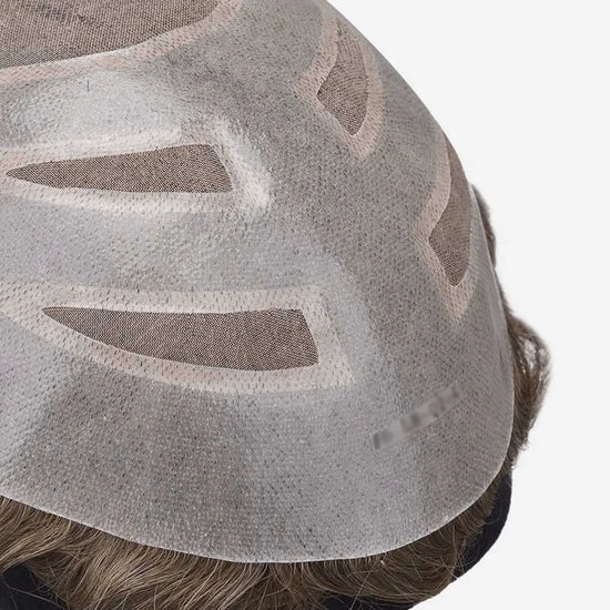 Versalite Base| Lace Front + MONO Mesh + PU Men Toupee Lace Hairline Wig Natural Hairline Human Hair System