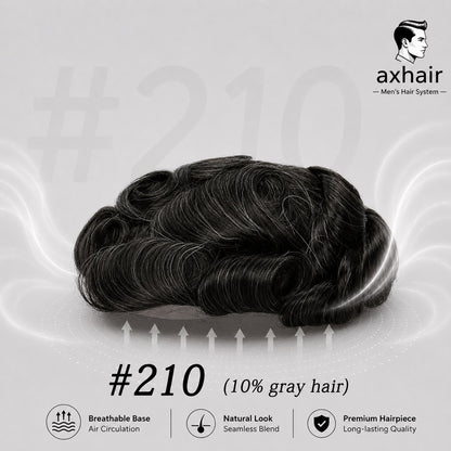 Ultra Thin0.02-0.03mm V Loop  Mens Hair System Ultra Thin Skin Full V-loop, Natural, Transparent, Soft