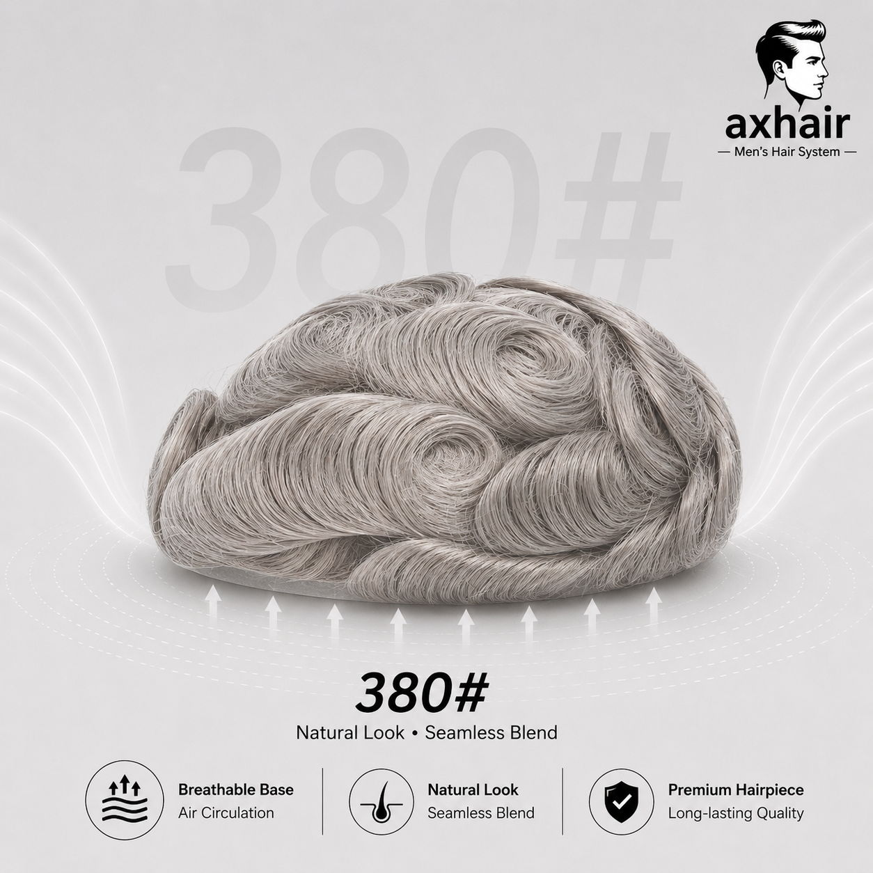 Full French Lace Men's Lace Toupee Full French Lace Base Suitable for Humid Climate